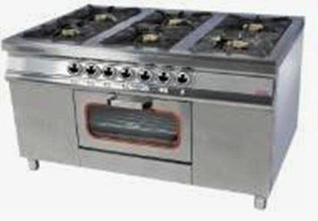 Плита 6-ти конфорочная с духовым шкафом и газовым контроллером Pimak МО15-6(40х40)
